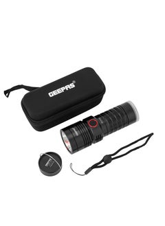 GEEPAS Geepas Waterproof LED Flashlight With Power Bank, Aluminum Alloy Body, High Power LED COB White Light , Red Light, Type C Charging, 24 Hours Working Time, 25 Watt High Power  - Image 1