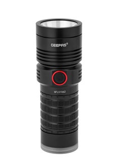 GEEPAS Geepas Waterproof LED Flashlight With Power Bank, Aluminum Alloy Body, High Power LED COB White Light , Red Light, Type C Charging, 24 Hours Working Time, 25 Watt High Power  - Image 2