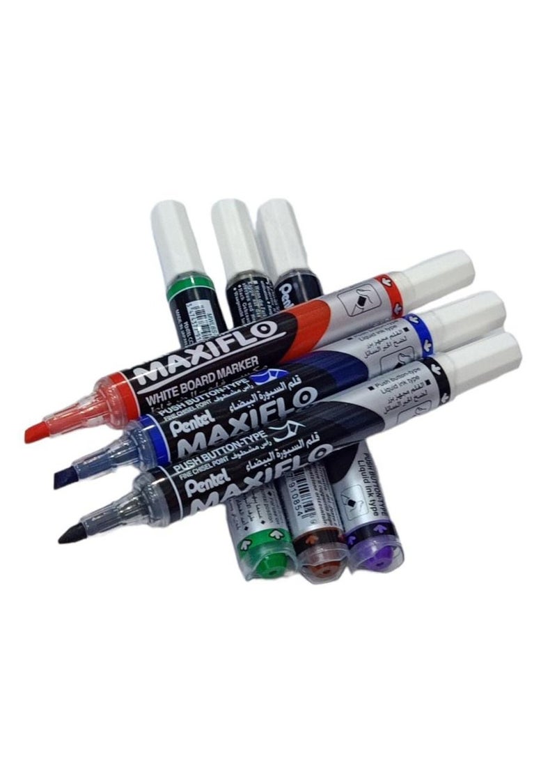 Pentel 6-Piece Maxiflo Whiteboard Marker Set Multicolour - Image 4