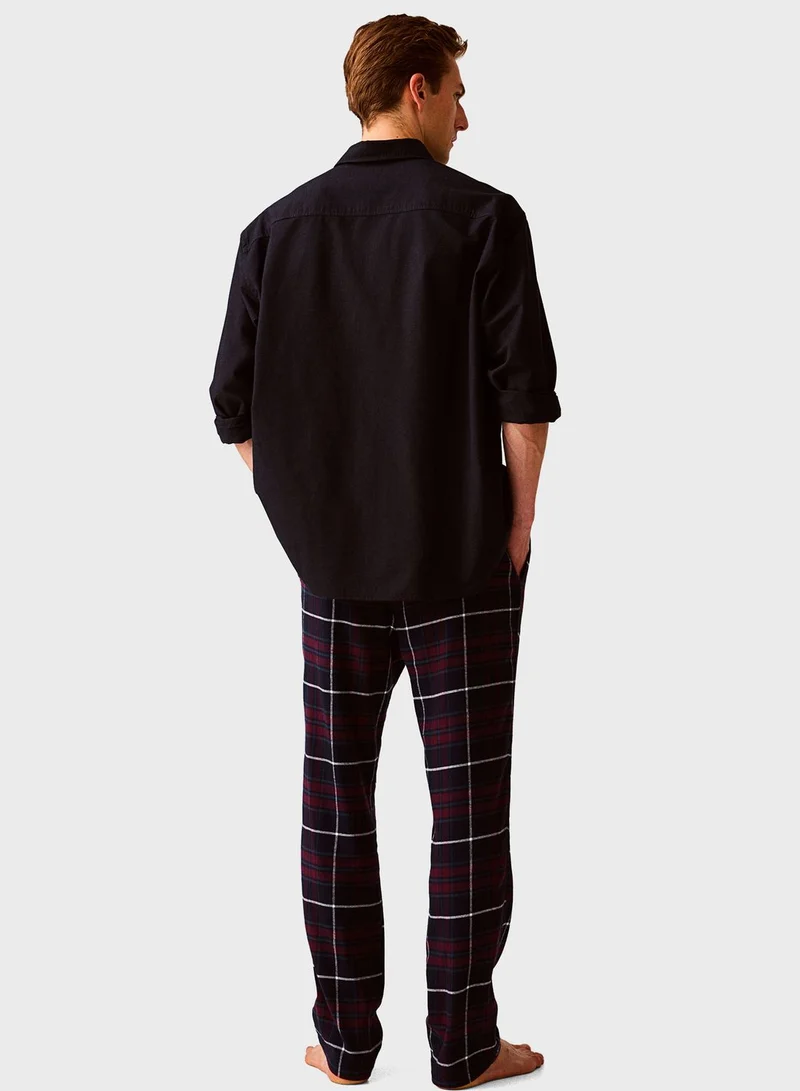 H&M Checked Regular Fit Pyjama