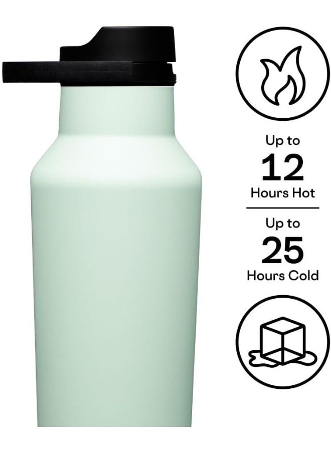 Corkcicle Insulated Canteen Travel Water Bottle, Triple Insulated Stainless Steel, Easy Grip Straw Mouth, Keeps Beverages Cold for 25 Hours or Warm for 12 Hours, 20 oz, Sage Mist - Image 4