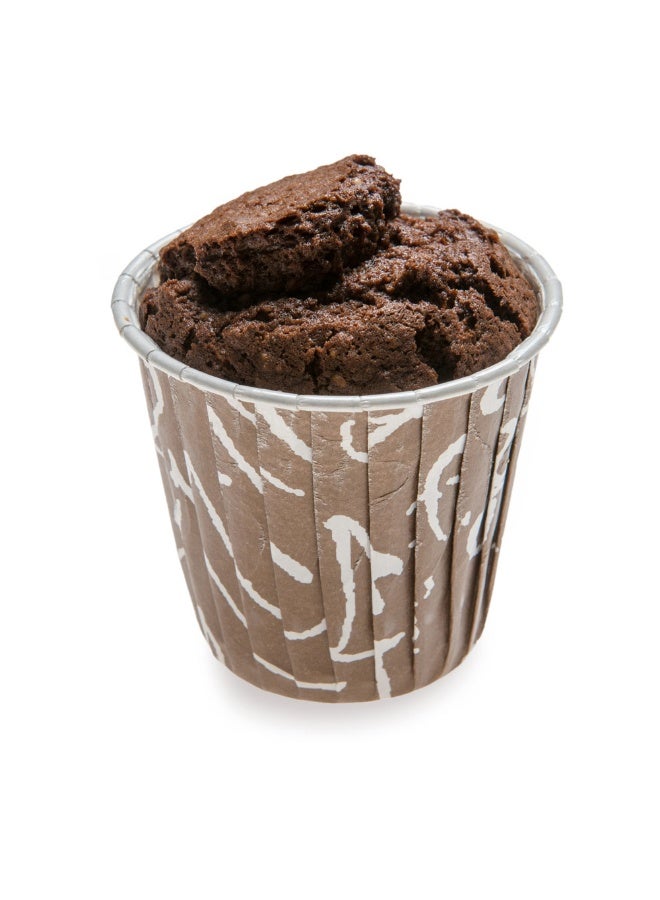 Restaurantware Panificio 3.5 Ounce Baking Cups, 200 Pleated Cupcake Liners - Oven-Ready, Freezable, Brown And White Paper Muffin Cases, Disposable, Chocolate Wisp, For Wedding Parties, Baby Showers - Image 2