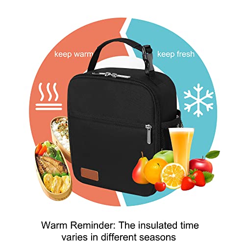 HABOPET Lunch Box for Men & Women Durable Lunch Bag for Adults Reusable Small Lunchbox Black - Image 5