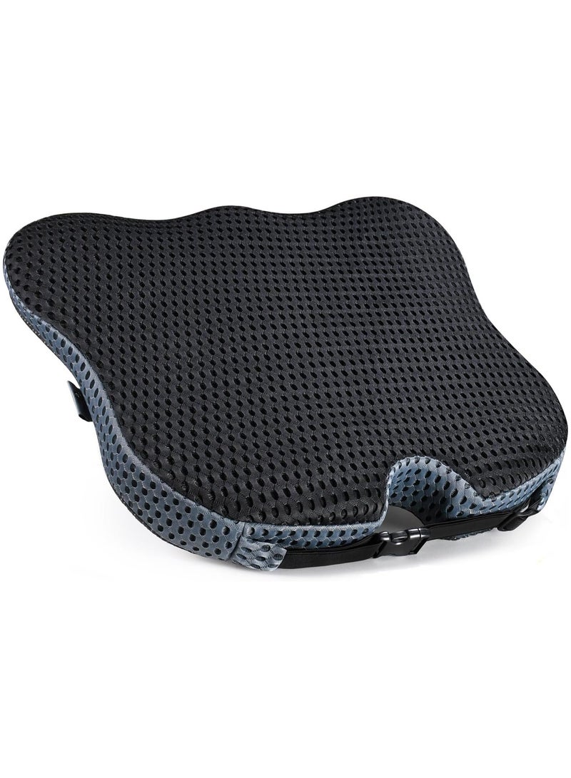 Generic Wedge Seat Cushion for Car Seat Driver/Passenger- Car Seat Cushions for Driving Improve Vision/Posture - Memory Foam Car Seat Cushion for Hip Pain (Mesh Cover,Black) - Image 1