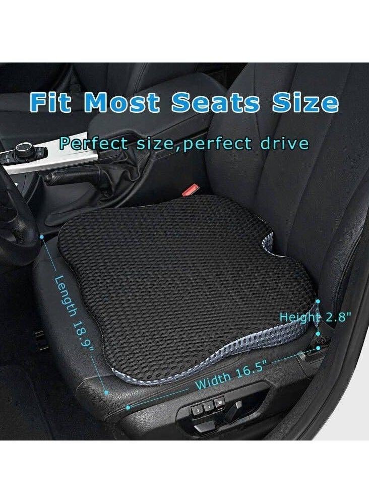 Generic Wedge Seat Cushion for Car Seat Driver/Passenger- Car Seat Cushions for Driving Improve Vision/Posture - Memory Foam Car Seat Cushion for Hip Pain (Mesh Cover,Black) - Image 2