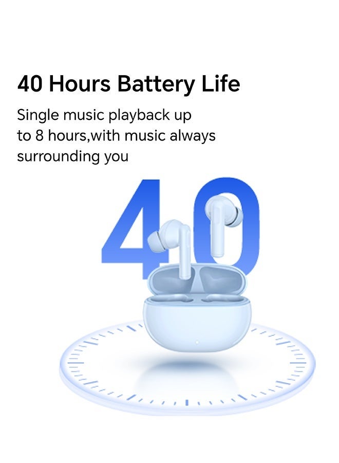 Honor Choice Choice Earbuds X7i Active Noise Cancelling, 40 Hour Long Battery Life, TWS Earphones, White - Image 3