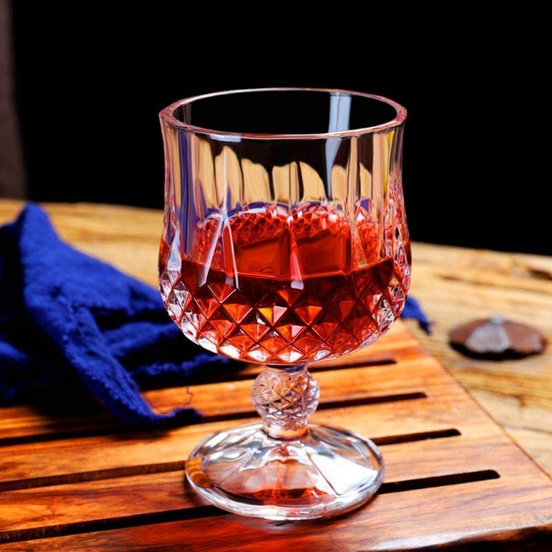 AVMPHD Crystal Brandy Glass Set of 6 190 ML Sherry Brandy Cognac Snifter Glasses Handcrafted Crystal Glass Great for Spirits Drinks Bourbon Wine Elegant Wine Glass - Image 3