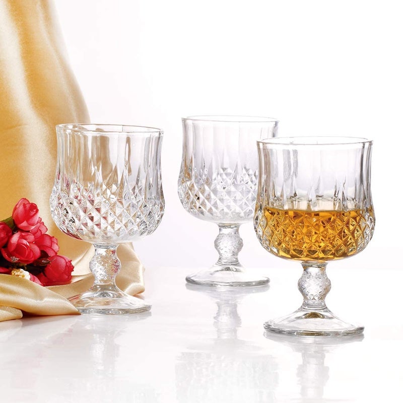 AVMPHD Crystal Brandy Glass Set of 6 190 ML Sherry Brandy Cognac Snifter Glasses Handcrafted Crystal Glass Great for Spirits Drinks Bourbon Wine Elegant Wine Glass - Image 4