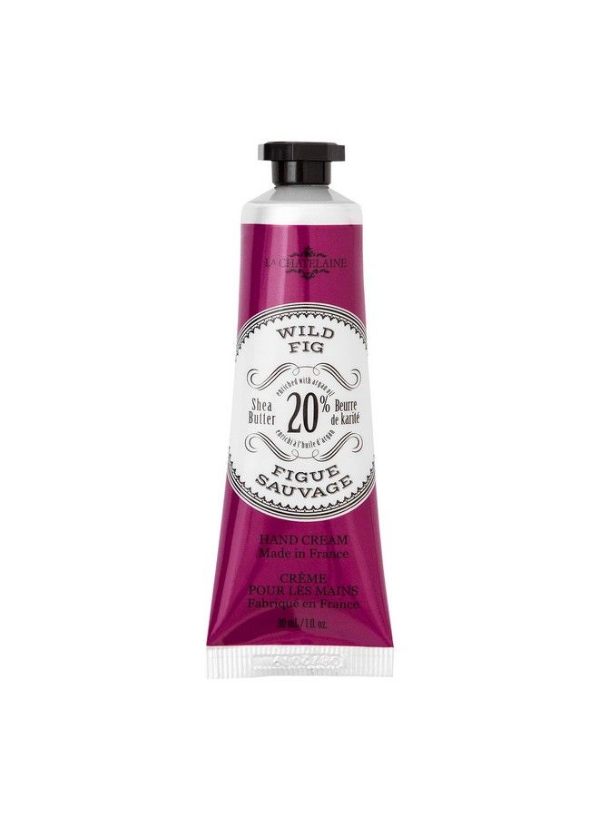 La Chatelaine 20% Shea Butter Wild Fig Hand Cream Enriched With Organic Argan Oil Moisturizing Hand Therapy Extra Rich Nongreas Made In France Paraben Free Travel Size 1 Fl. Oz - Image 1