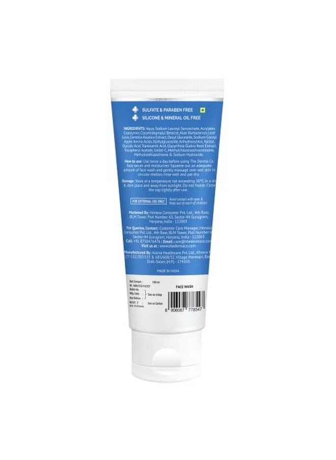 THE derma Co 2% Cicaglow Daily Face Wash With Tranexamic Acid & Licorice Extract For Glowing Skin 100Ml  - Image 5