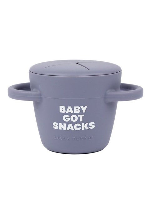 Happy Snacker Spill Proof Snack Cups For Toddlers And Babies Snack Containers Made From Silicone Bpa Free Soft Opening & Removable Lid (Baby Got Snacks)