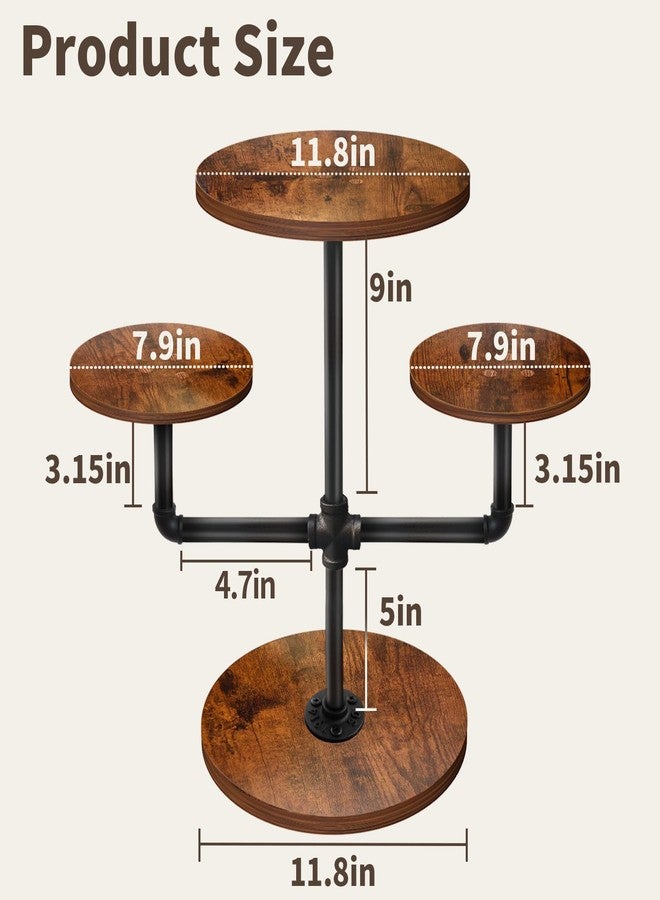 LLAXERGU Cupcake Stand, 3 Tier Cupcake Tower Wood Cake Stand with Tiered Tray Stand Rustic Dessert Table Display Set Farmhouse Risers Display Stand Serving Trays for Party Farmers Market Decor - Image 3
