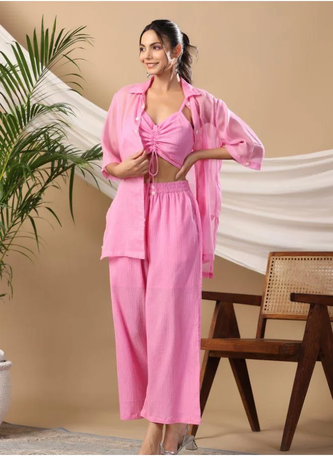 #بي Chic & Comfy Pink Co-ord Set for Effortless Style