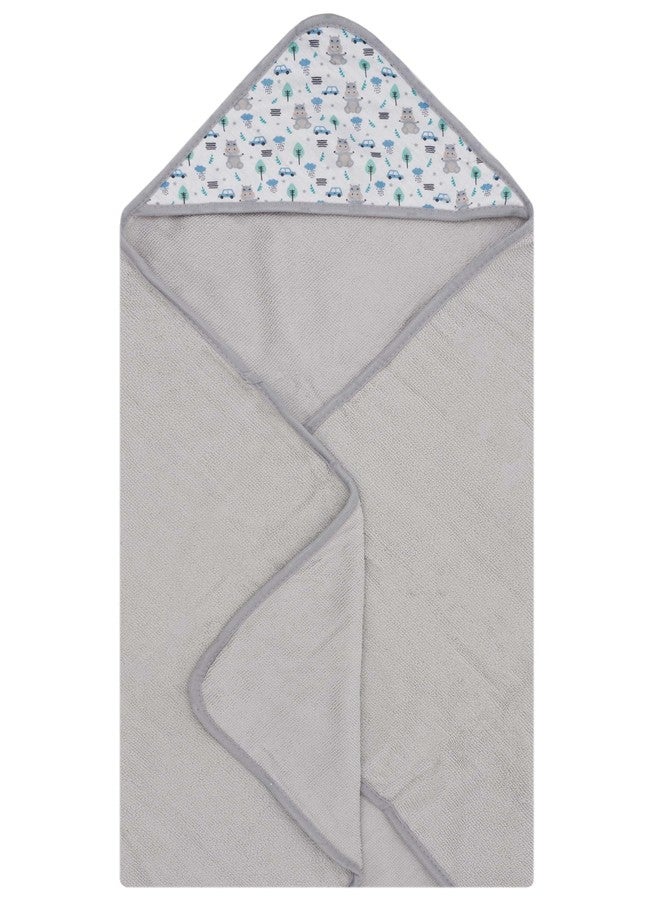 LITTLE CELEBRITY Hooded Baby Towels, Baby Bath Towels, Baby Towels with Hood, Hooded Baby Towel, Toddler Towels, Baby Hooded Towel, 30" x 26", 3PK (Hippo Cars) - Image 5