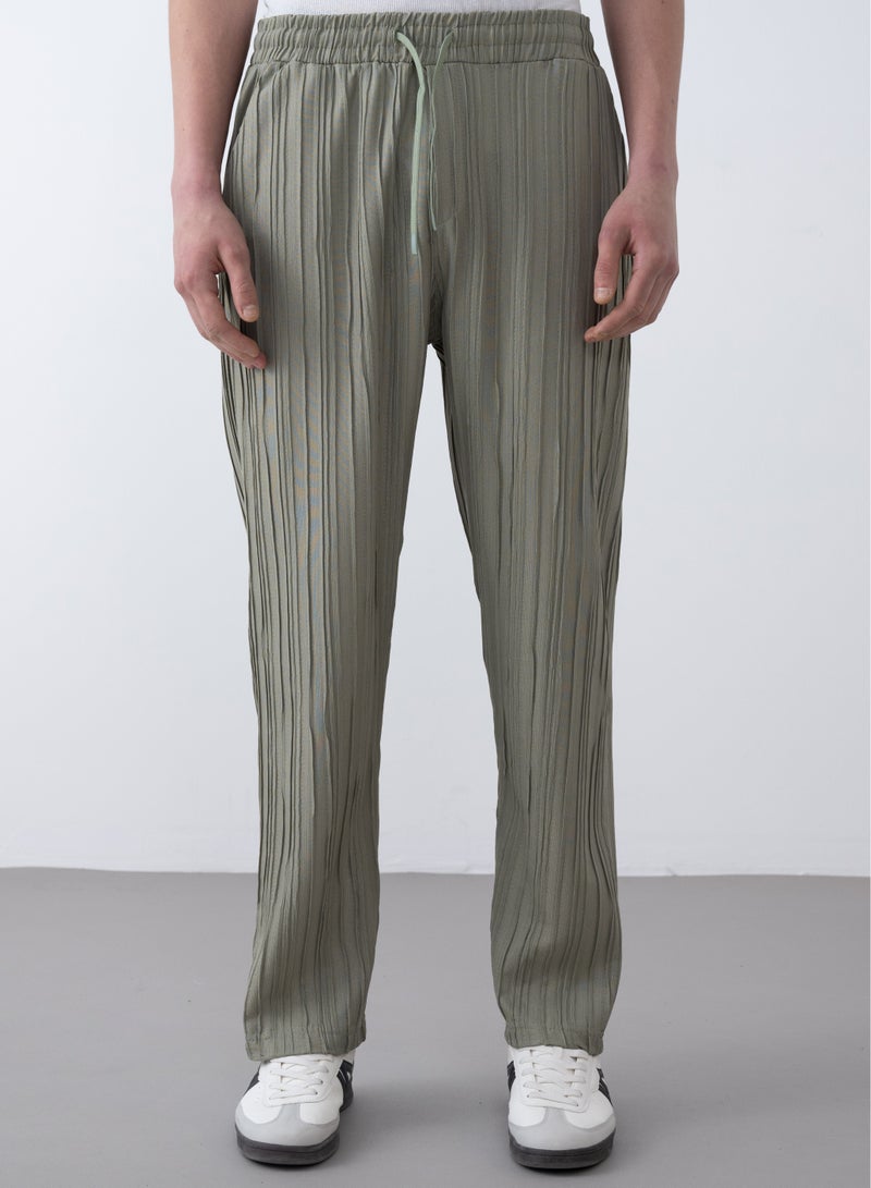 Marrakech Drawstring Casual Trousers for Men – Green - Image 1