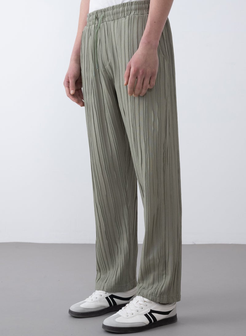 Marrakech Drawstring Casual Trousers for Men – Green - Image 2