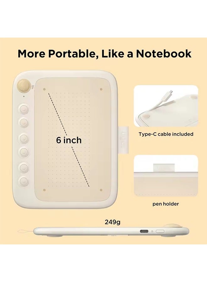 Ugee Q6 Graphic Tablet Drawing Tablet Digital Drawing Board Writing Pad for Children Kids Support Android PC Mac - Image 2