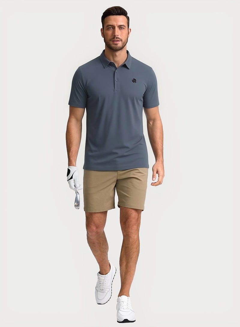QUASER Polo-Shirt for Men,Regular Fit Quick-Dry Men's T-Shirts Moisture Wicking Comfortable Golf Tops,Tees - Image 4