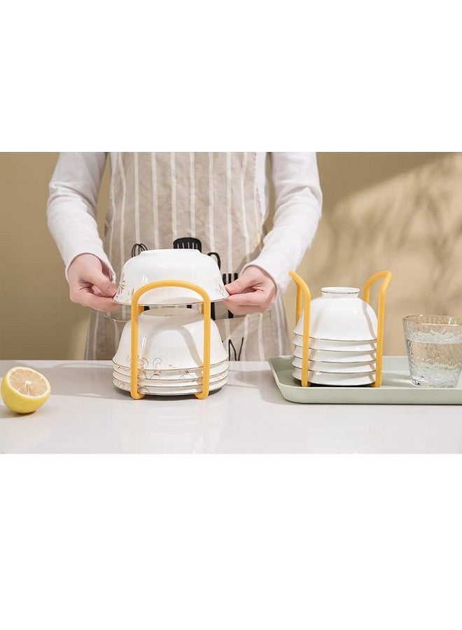 NILKANTH® Bowl & Plate Holder | Plastic Dish Drying Rack | Kitchen Organizer with Non-Slip Design | Space-Saving Storage Stand for Tableware, Cutlery & Dish Draining (Grey) - Image 4