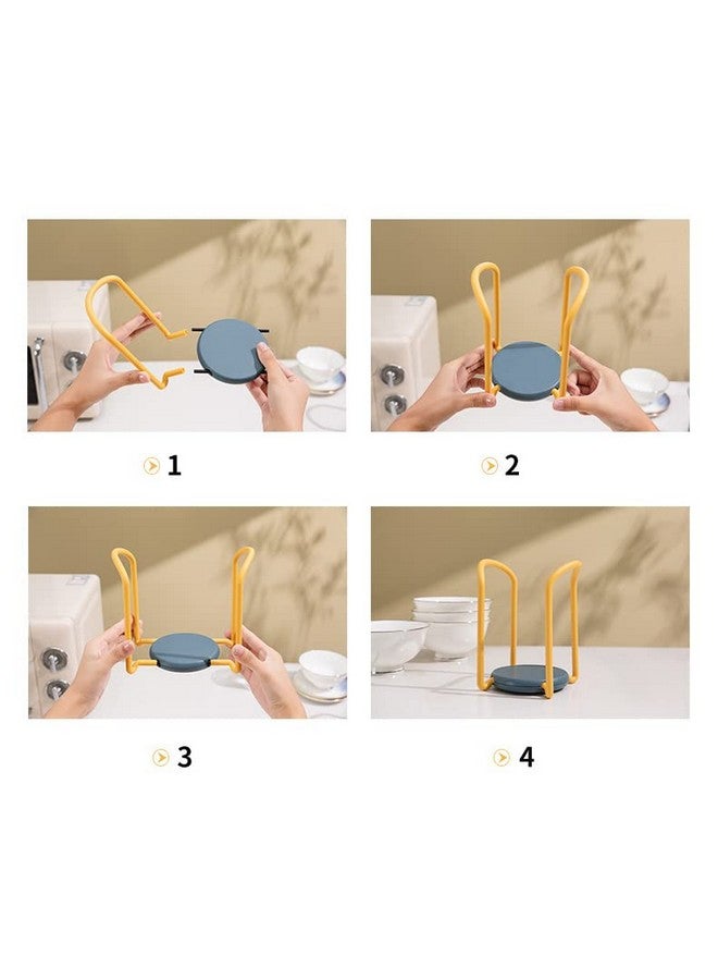 NILKANTH® Bowl & Plate Holder | Plastic Dish Drying Rack | Kitchen Organizer with Non-Slip Design | Space-Saving Storage Stand for Tableware, Cutlery & Dish Draining (Grey) - Image 5