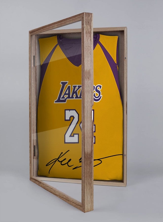 اتش بي جيه أبريل صندوق عرض زجاجي بخلفية من الكتان مقاس 13 × 16 بوصة و8 دبابيس تثبيت، مصنوع من الخشب الصلب، لعرض الصور والتذكارات الرياضية والجوائز والميداليات والتذاكر. - Image 4