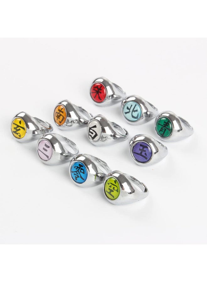 10-Piece Cosplay Naruto Akatsuki Adjustable Sturdy And Durable Ring Set - Image 2