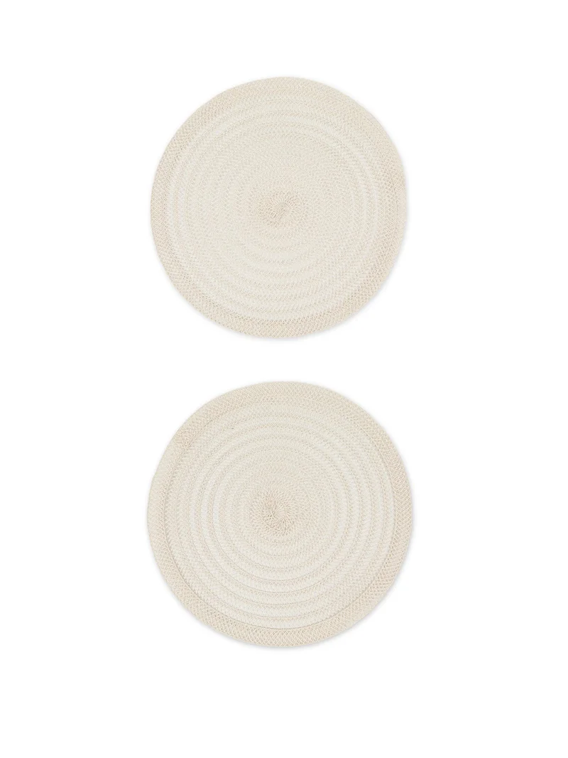 Coincasa Coincasa-Set Of 2 Woven Placemats-38CM-Cream
