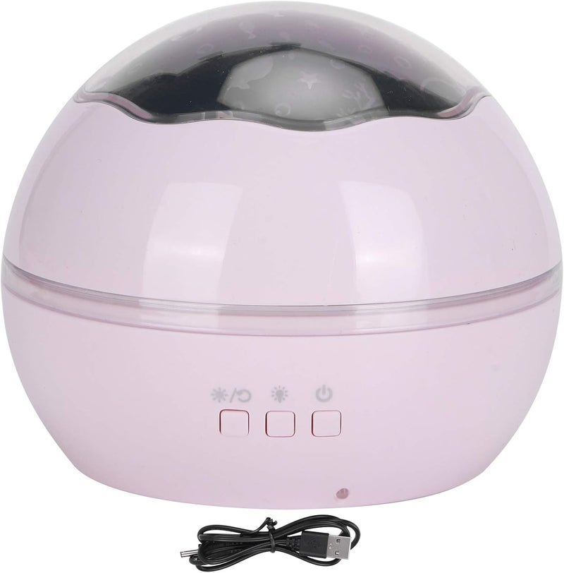 LED Night Light Romantic Projection Lamp, 8 Color Modes, USB and Battery Powered White - Soothing Nightlight for Kids, Bedroom Decoration, Relaxing Ambience (Roseate) - Image 1
