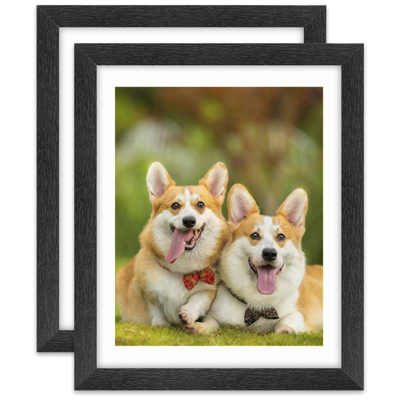 TOFOREVO إطارات صور Toforevo 8x10 مجموعة من إطار صور سوداء للحبوب الخشبية لتصاعد جدار المعرض أو عرض الطاولة - Image 1