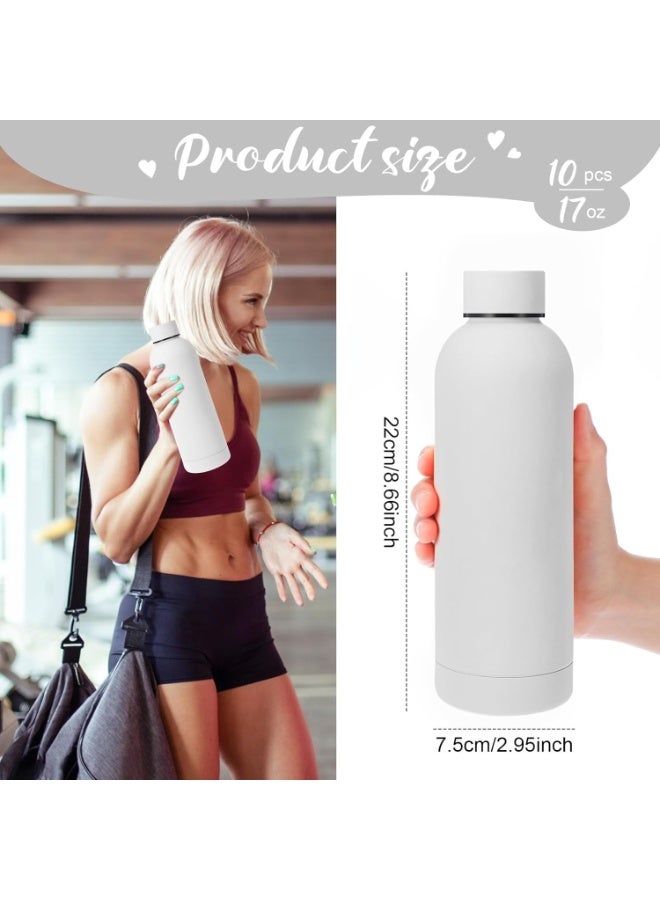 Thermal Water Bottle 500ml - Thermal Bottle, Stainless Steel, BPA Free, Insulating, Hot and Cold, Leak Proof, Ideal for Car, Office, Workout, Bike, Hiking, Sports, Gift. (White) - Image 5