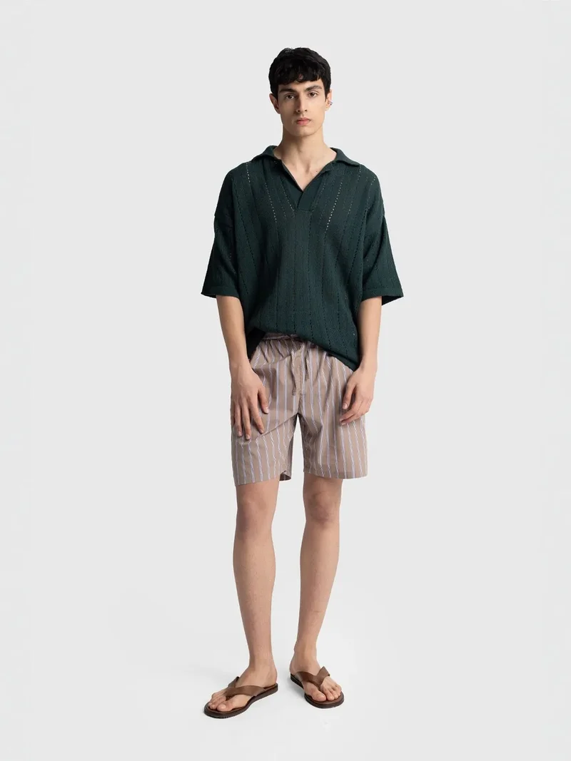 Giesto GIESTO Men's Relaxed Cotton Textured Polo T-Shirt