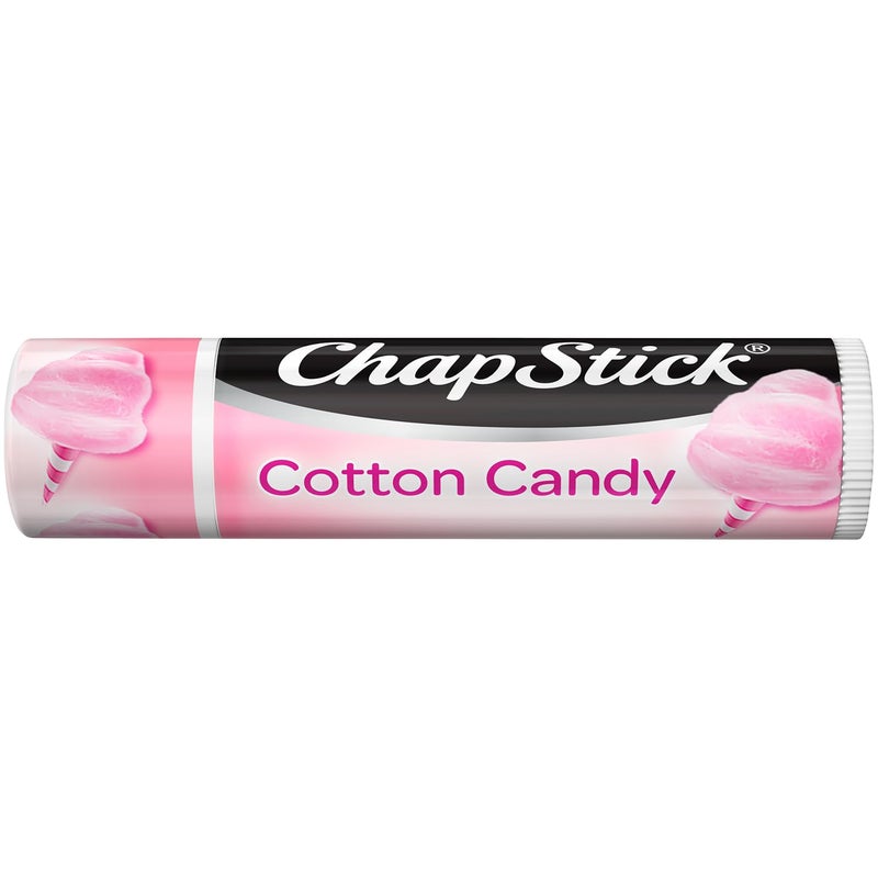 ChapStick Lip Balm Cotton Candy  Fun  Yummy Moisturizing Lip Care for Dry Cracked Lips 015 Oz Ea