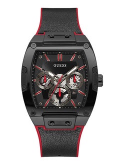 GUESS Guess Men’s Black Case 2-Tone Genuine Leather Watch GW0202G7  - Image 1