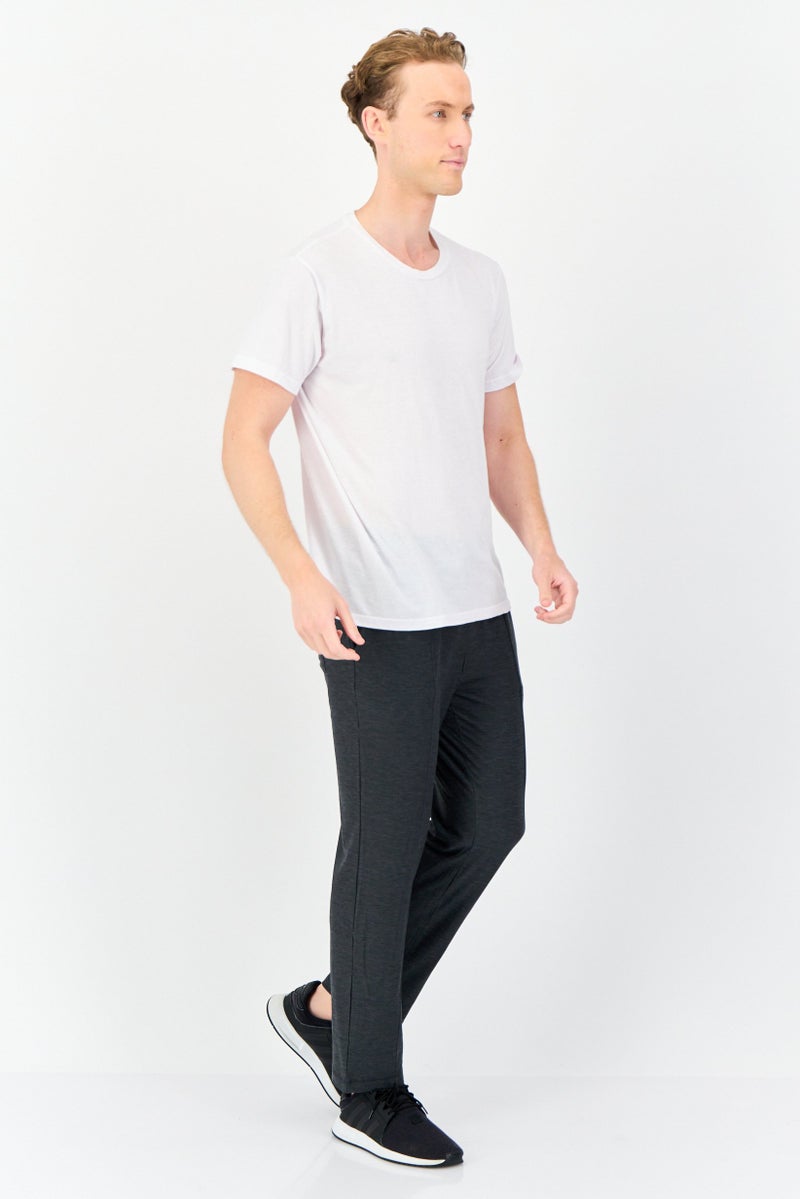 SKECHERS Men Sportswear Fit Outdoor Track Pants, Heather Black  - Image 2
