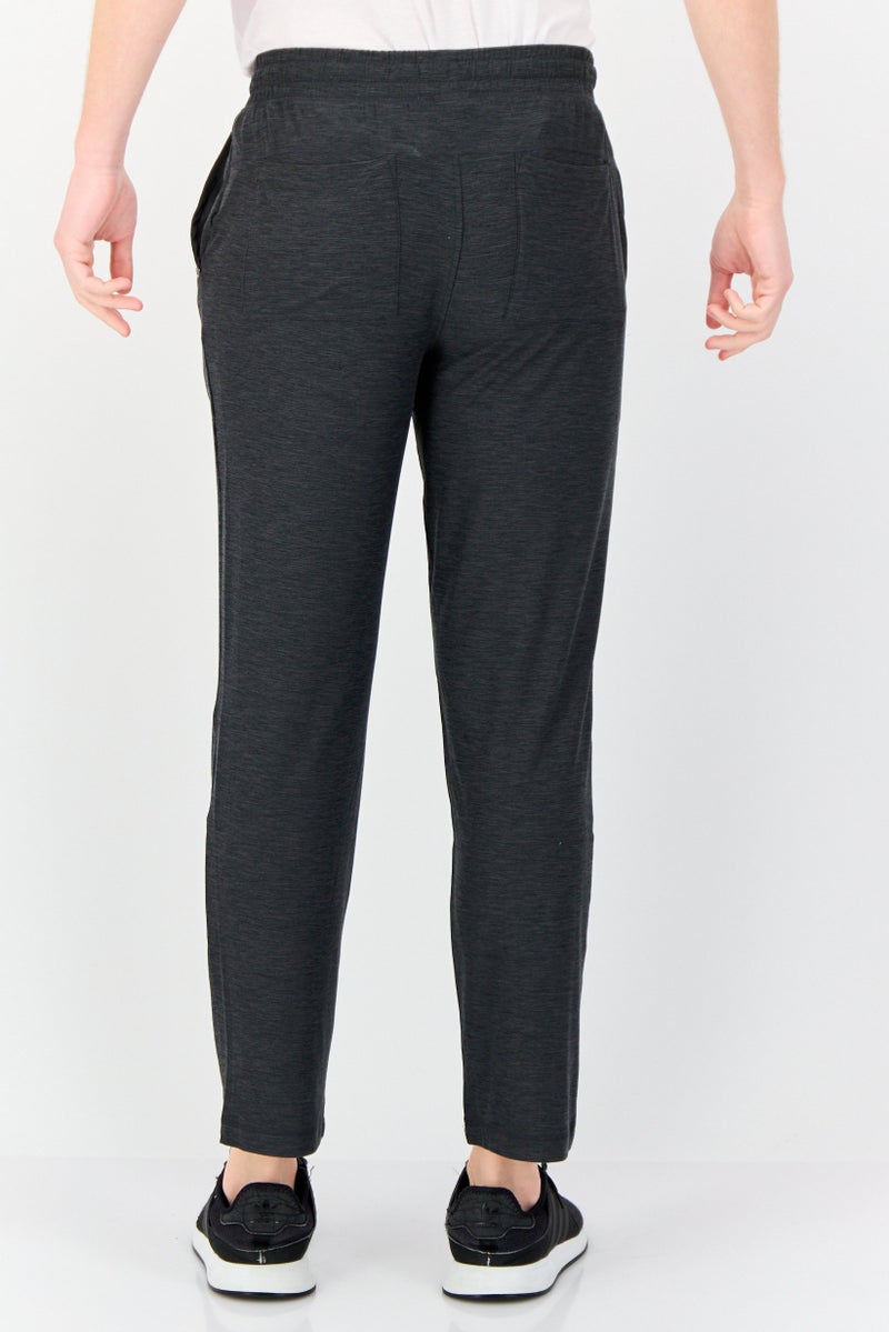 SKECHERS Men Sportswear Fit Outdoor Track Pants, Heather Black - Image 4