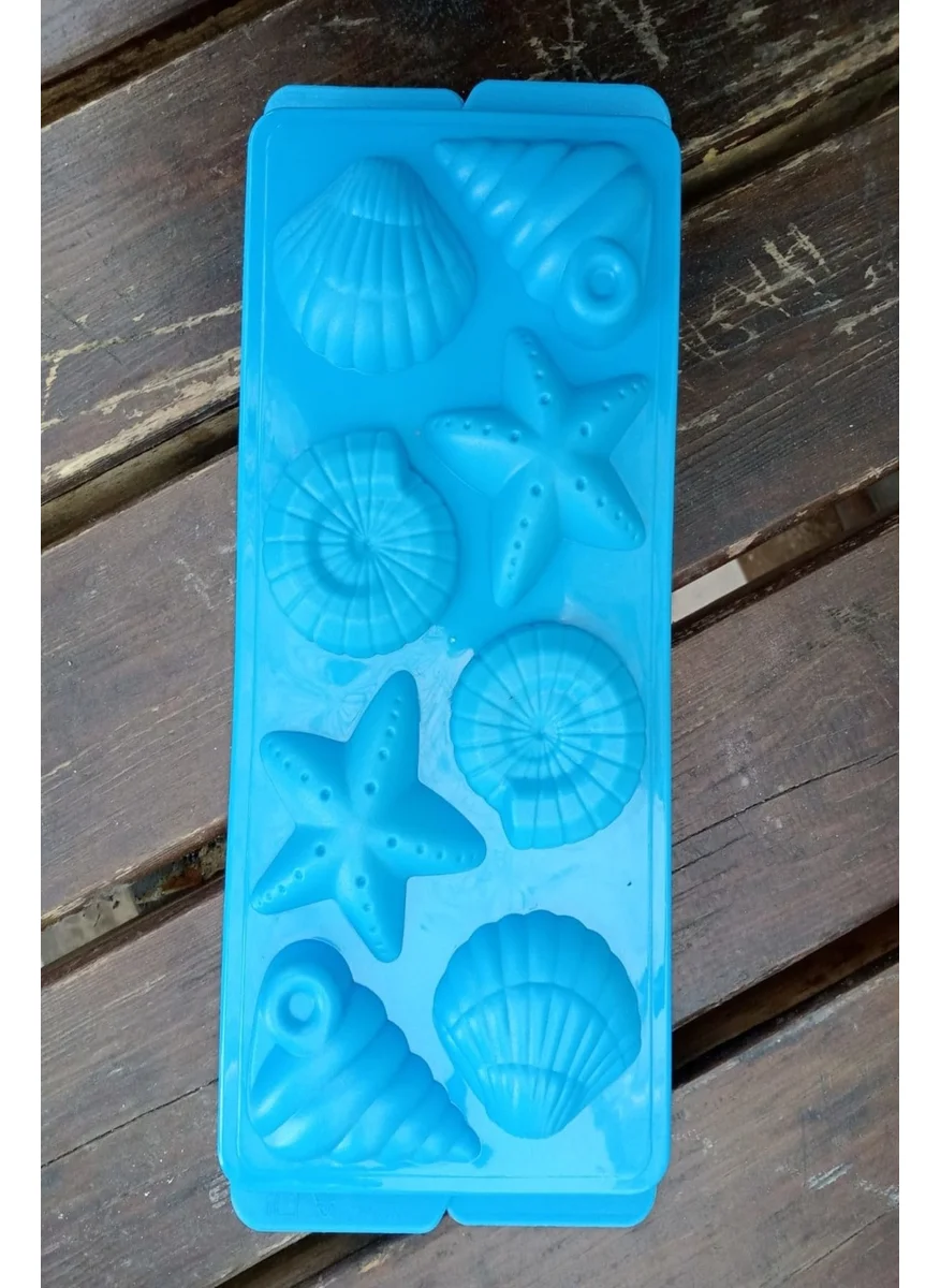 Emtory Home Blue Ice Mold - Ice Cube - Shaped Icebox - Seafood (With Lid) 2 Pieces