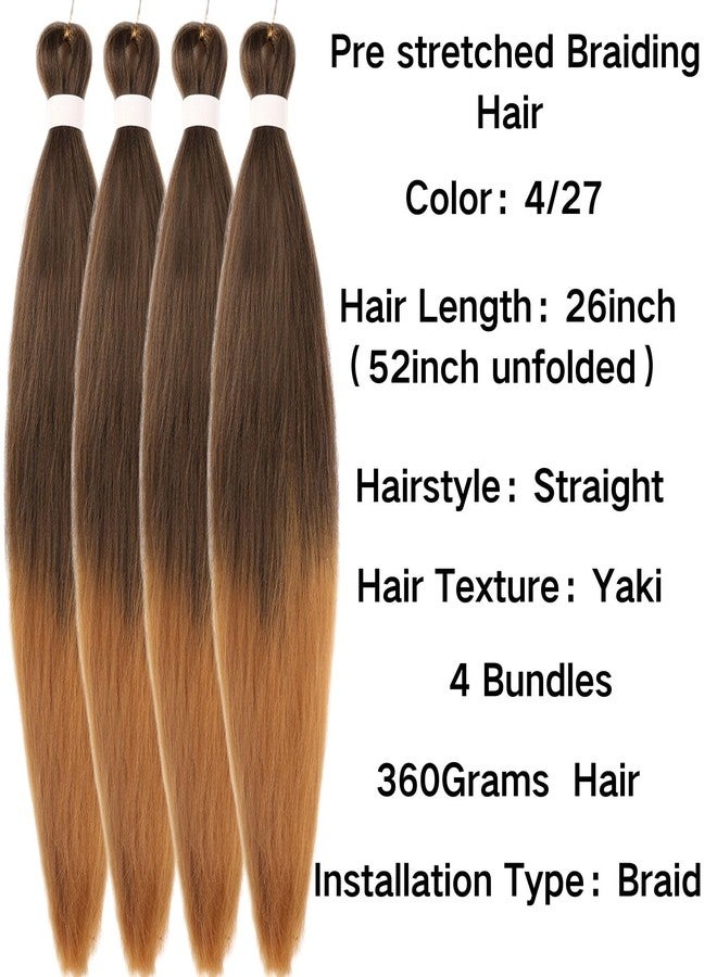 Leticia Ombre Dark Brown Braiding Hair Pre stretched Braid 52inches Italian Curls Braiding Hair Knotless Non Toxic Itch Free for Dark Brown Boho Braids - Image 2