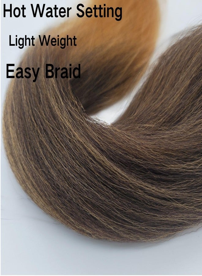 Leticia Ombre Dark Brown Braiding Hair Pre stretched Braid 52inches Italian Curls Braiding Hair Knotless Non Toxic Itch Free for Dark Brown Boho Braids - Image 5