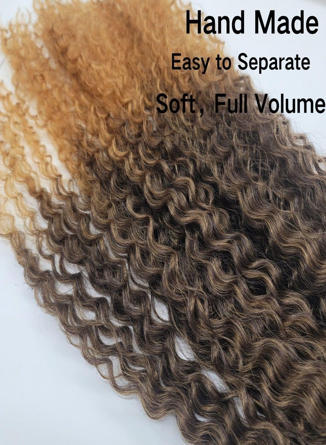 Leticia Ombre Dark Brown Braiding Hair Pre stretched Braid 52inches Italian Curls Braiding Hair Knotless Non Toxic Itch Free for Dark Brown Boho Braids - Image 4