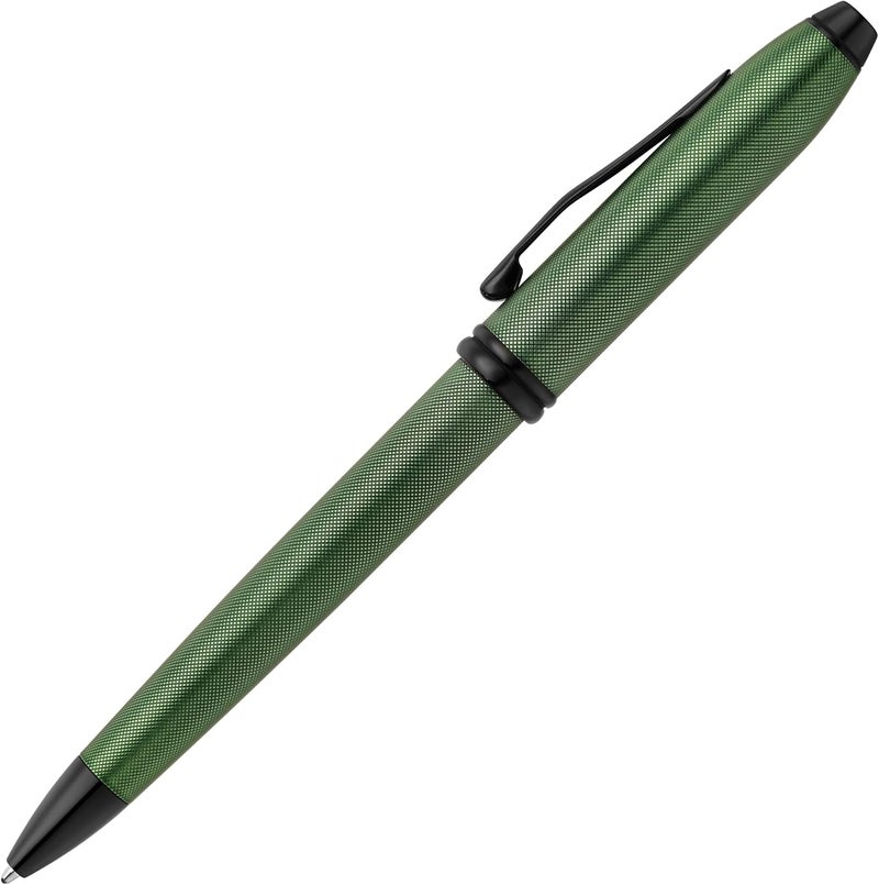 Cross Townsend PVD Micro-knurl Ballpoint Pen - Matte Green | Elegant Pen for Effortless Writing - Image 1