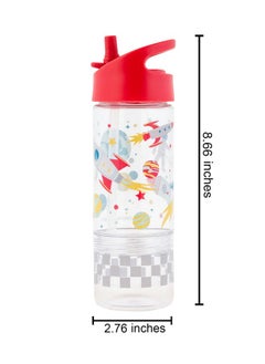 Stephen Joseph Stephen Joseph, Kids Sip and Snack Water Bottle, 12 oz Tritan BPA Free, Drink and Snack Water Bottle for Girls & Boys, Back to School Water Bottle, Space  - Image 4