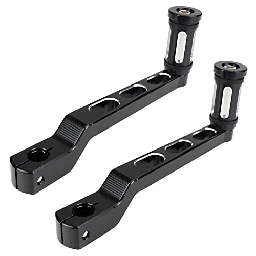 Donpida Motorcycle Heel Toe Gear Shift Lever Gear Pedals Shift Arms Compatible with Harley FL Softail Touring Electra Glide Road King Glide FLHX Street Glide Tri Glide Trikes Shifter Levers (Black) - Image 2
