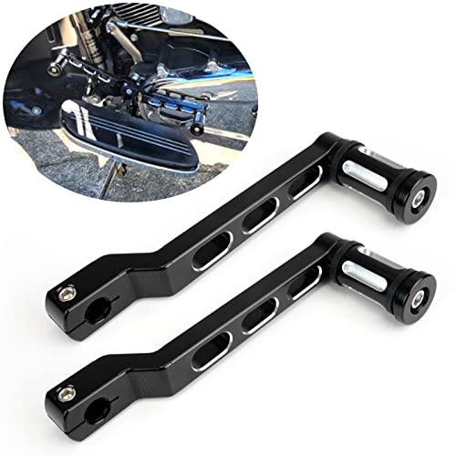 Donpida Motorcycle Heel Toe Gear Shift Lever Gear Pedals Shift Arms Compatible with Harley FL Softail Touring Electra Glide Road King Glide FLHX Street Glide Tri Glide Trikes Shifter Levers (Black) - Image 1