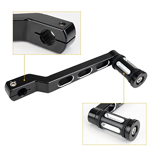 Donpida Motorcycle Heel Toe Gear Shift Lever Gear Pedals Shift Arms Compatible with Harley FL Softail Touring Electra Glide Road King Glide FLHX Street Glide Tri Glide Trikes Shifter Levers (Black) - Image 5