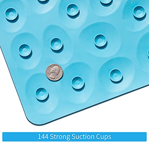 OTHWAY Non-Slip Bathtub Mat OTHWAY Soft Rubber Bathroom Bathmat with Strong Suction Cups (Blue) - Image 5