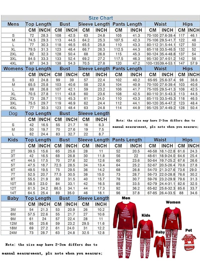VUCATIN Children's Family Matching Pajamas Holiday Matching Clothing Long-Sleeved Parent-Child Pajamas for Home Suitable for Women Men Children and Pets (Dog)  - Image 4