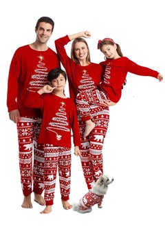 VUCATIN Children's Family Matching Pajamas Holiday Matching Clothing Long-Sleeved Parent-Child Pajamas for Home Suitable for Women Men Children and Pets (Dog)  - Image 1