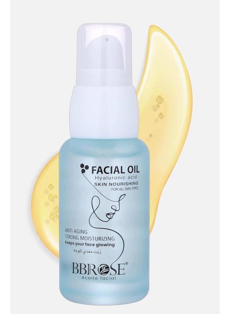 BBROSE Hyaluronic Facial Oil (20ml) | Deep Hydration & Plumping | Lightweight & Non-Greasy Formula | Enhances Glow, Smoothness & Skin Firmness | Daily Skincare for All Skin Types - Image 3