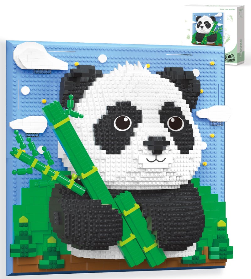 Loyratche Panda Animal 3D Wall Art Micro Mini Building Blocks Set Unique Home Wall Decor or Table Display Ideal Birthday Toy for Adults - Image 3
