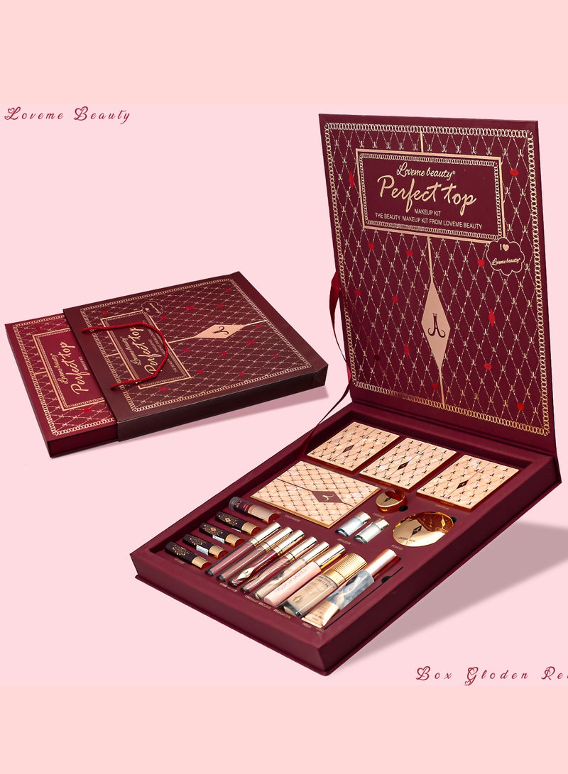 LOVEME BEAUTY LOVEME BEAUTY Full Makeup Set | 21-in-1 Professional Makeup Kit | Eyeshadow, Blush, Contour, Foundation, Lipsticks, Mascara & More | Elegant Design & Perfect Gift for All Occasions - Image 1